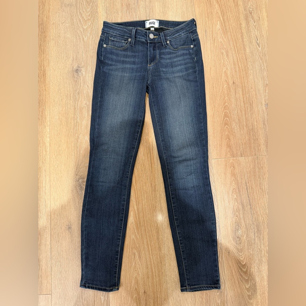 PAIGE Verdugo Ankle Dark Blue Skinny Jeans